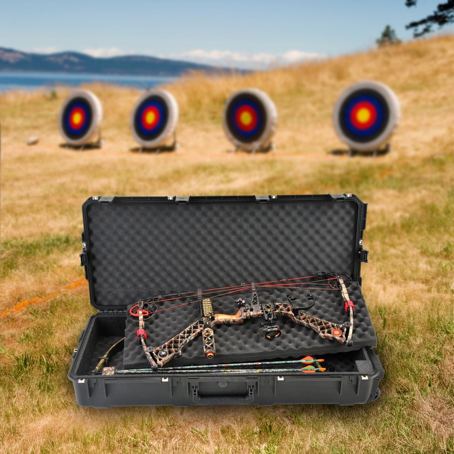 SKB Cases 3I-4217-db iSeries Double Rifle or Bow Case with Hard Plastic Exterior - 127725