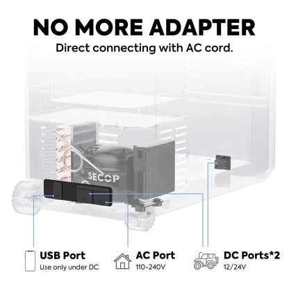 ICECO51QT JP50 Pro Wheeled Portable Freezer With Cover Car Fridge - JP50Pro-50Liter