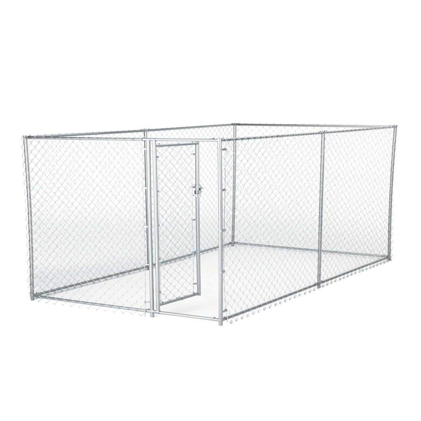 Lucky Dog 10 x 5 x 4 Foot Heavy Duty Outdoor Chain Link Kennel Enclosure (2 Pk) - 130240