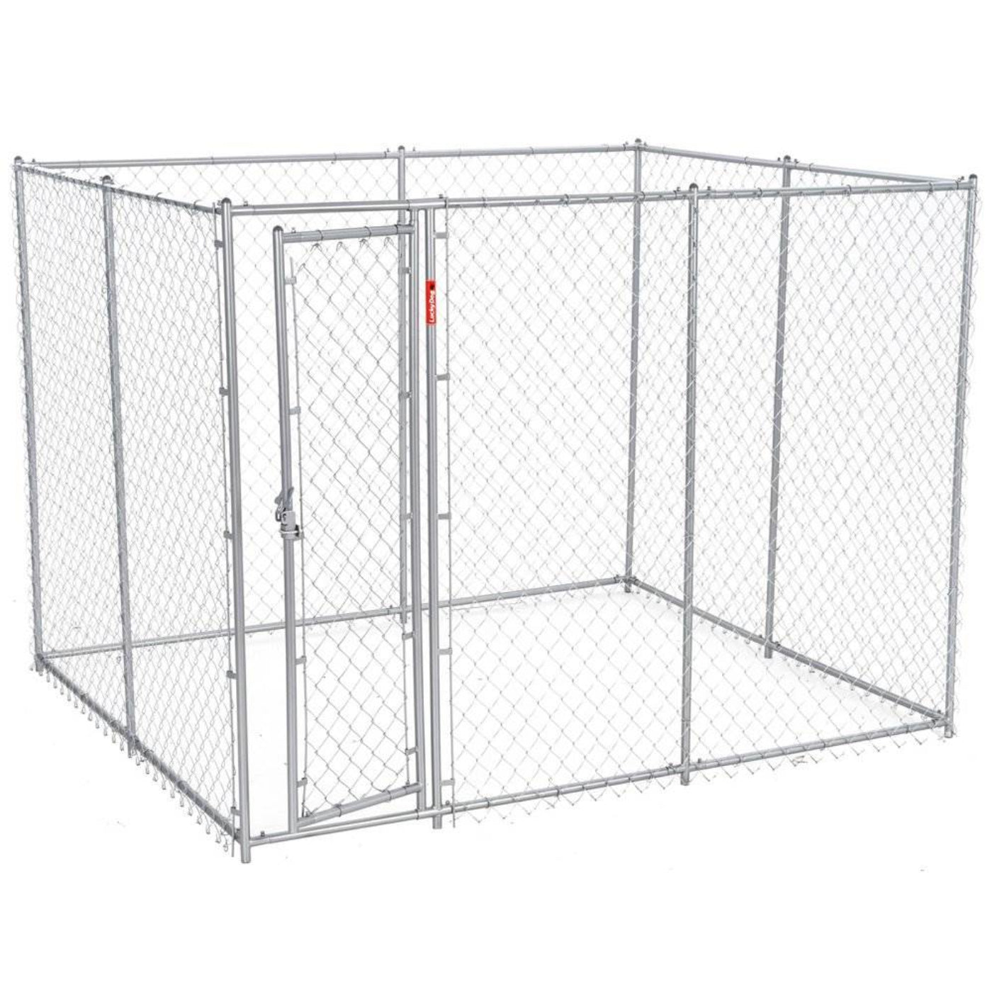 Lucky Dog 10 x 5 x 6" Heavy Duty Outdoor Chain Link Dog House Kennel (2 Pack) - 134663