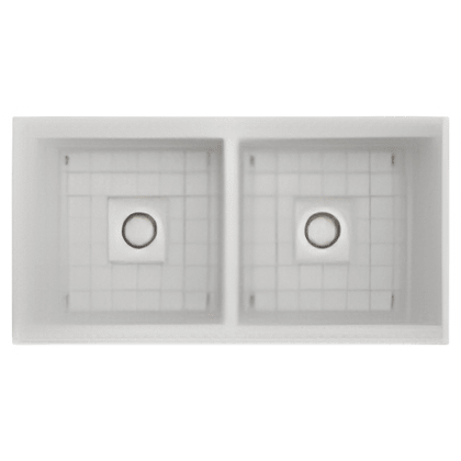 Bocchi Contempo Apron Front Fireclay 33" Single Bowl Kitchen Sink with Protective Bottom Grid and Strainer, Available in 9 colors! - 1352-001-0120