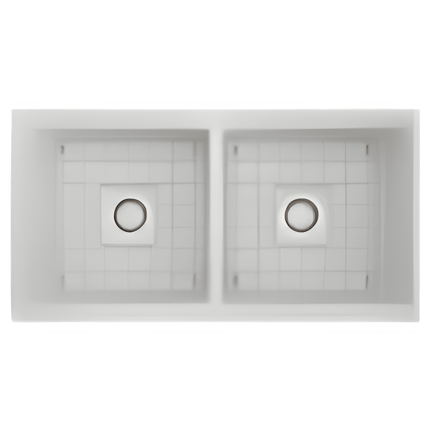 Bocchi Contempo Apron Front Step Rim Fireclay 36" Double Bowl Kitchen Sink with Cutting Board. Available in 9 Colors! - 1348-001-0120