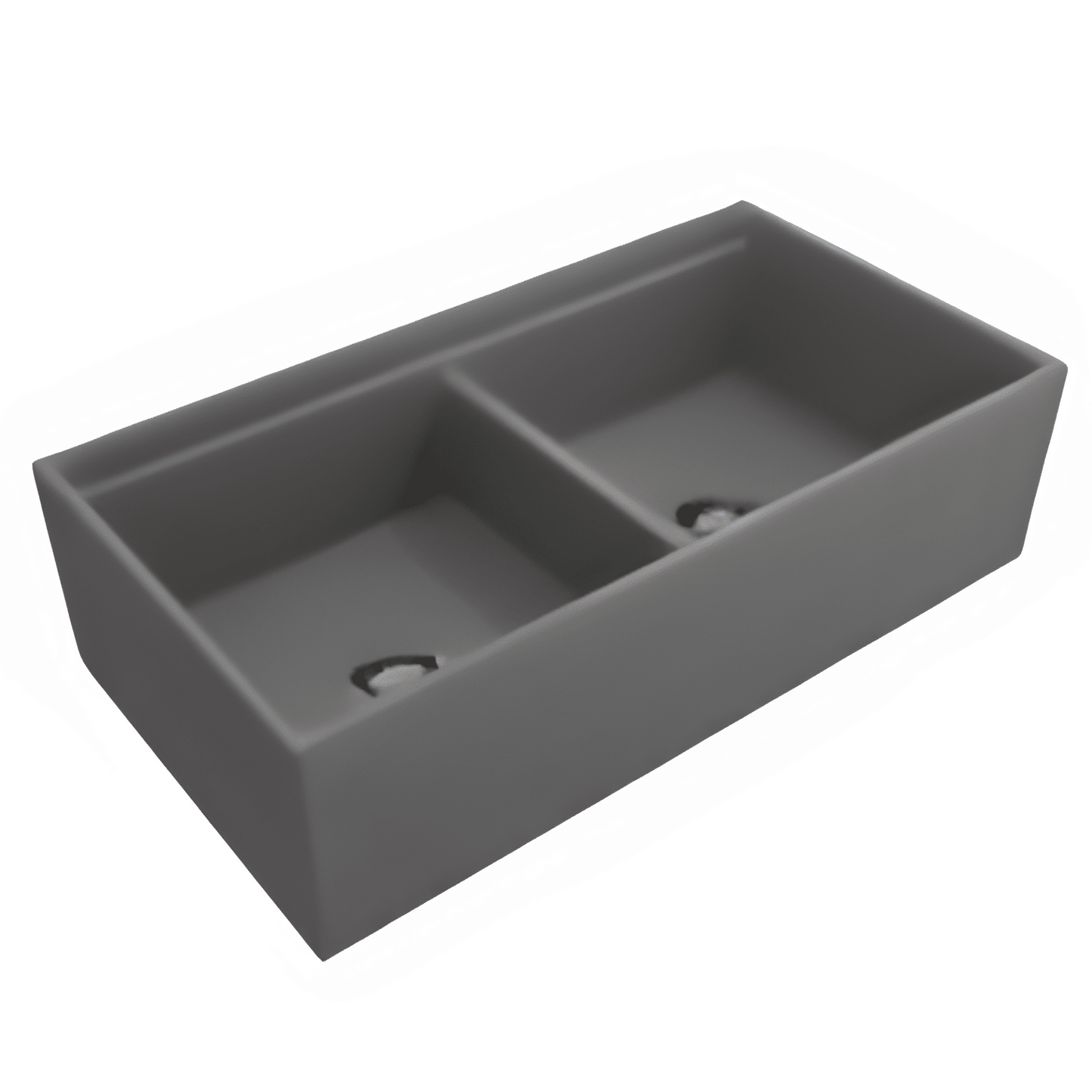 Bocchi 34" Undermount Double Bowl Composite Workstation Kitchen Sink with Covers in Matte Black - 1618-504-0126HP