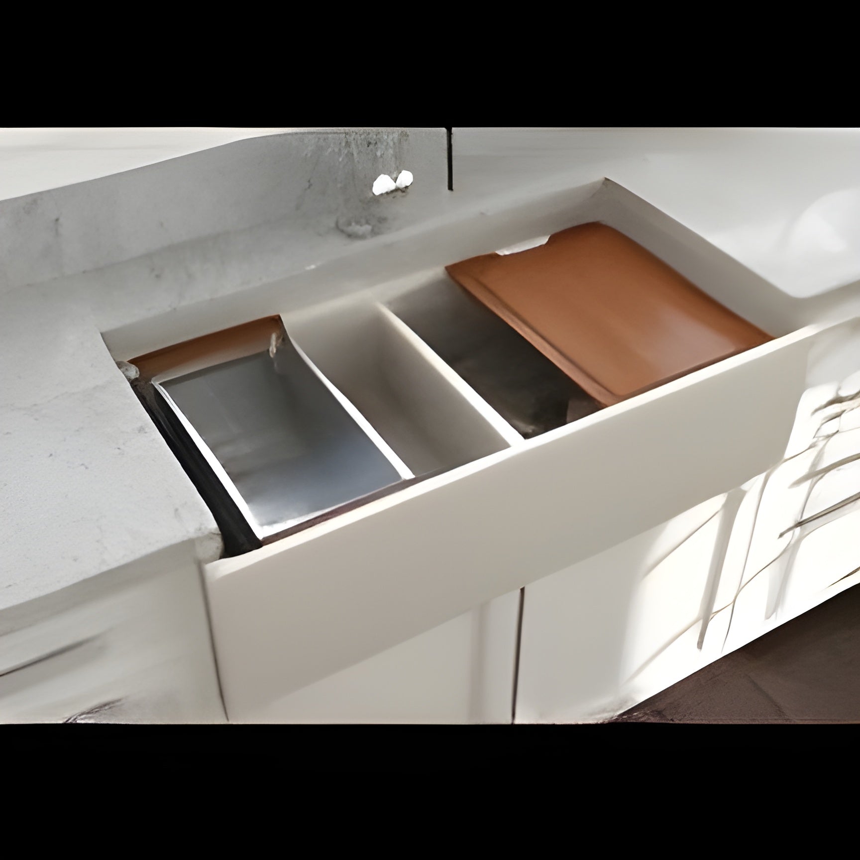 Bocchi 34" Undermount Double Bowl Composite Workstation Kitchen Sink with Covers in Matte Black - 1618-504-0126HP