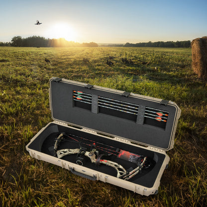 SKB Cases iSeries 4214 Hard Plastic Parallel Limb Bow Crossbow Case, Tan - 139827