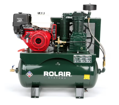 Rolair 13GR30HK30 Air Compressor Truck Mount Stationary 30 gal. Gas 13 HP Honda GX390 Engine Two-Stage Pump New - 13GR30HK30