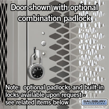 Salsbury 15" Wide Double Tier Vented Metal Locker - 1 Wide - 82165GY-U