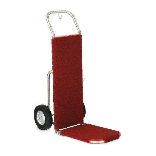 Forbes Industries 1550 24" Standard Handtruck, Brushed Stainless Steel, Black 10” Zero-Pressure Wheels - 1550