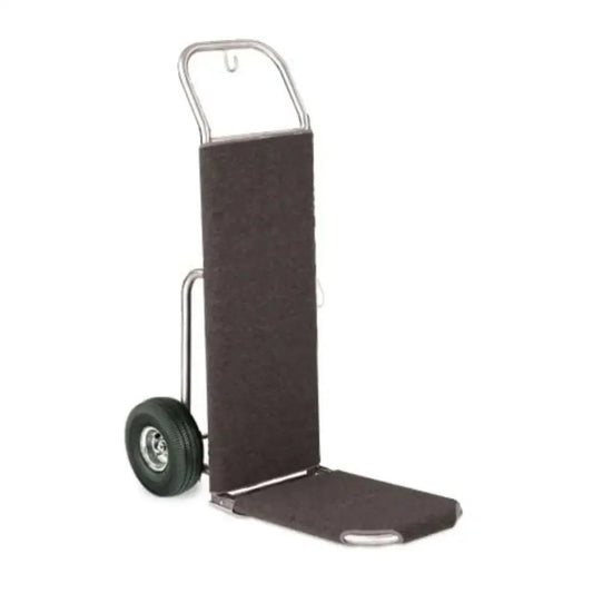 Forbes Industries 1552-CK 24" Standard Handtruck, Brushed Stainless Steel, 10” Black Pneumatic Wheels - 1552-CK