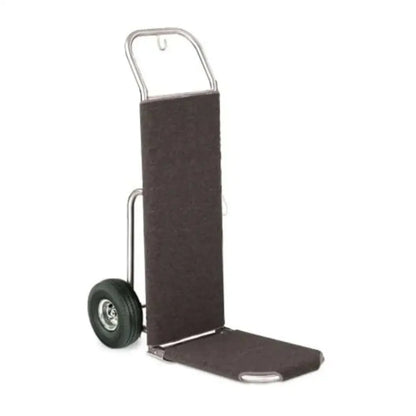 Forbes Industries 1552-CK 24" Standard Handtruck, Brushed Stainless Steel, 10” Black Pneumatic Wheels - 1552-CK