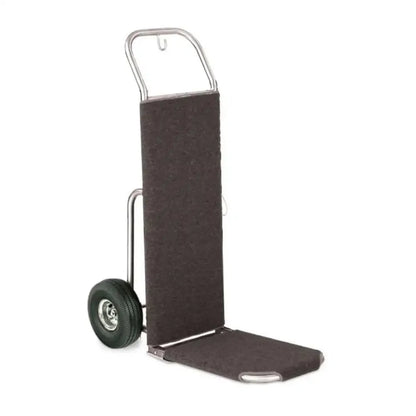 Forbes Industries 1552 24" Standard Handtruck, Brushed Stainless Steel, Black 10” Pneumatic Wheels - 1552