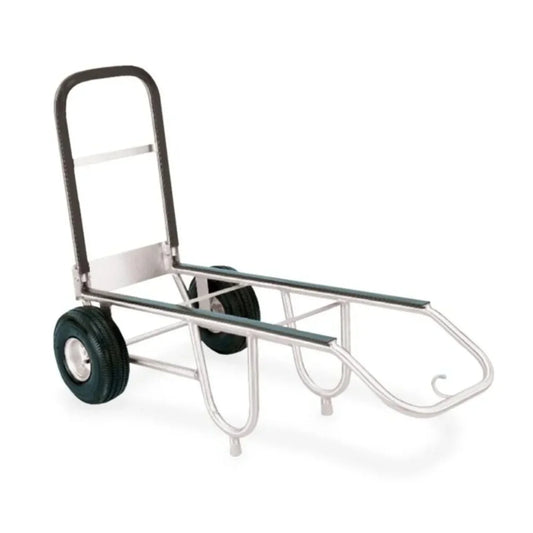 Forbes Industries 1570-B-SS 23.5" Bellman's Hand Truck, Brushed Finish, 10" Black - 1570-B-SS
