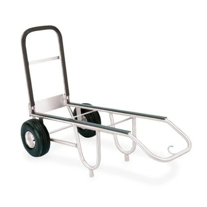 Forbes Industries 1570-B-SS 23.5" Bellman's Hand Truck, Brushed Finish, 10" Black - 1570-B-SS