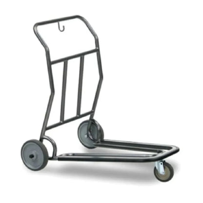 Forbes Industries 1574-SS 28" Self Serve Luggage Cart (Nestable), with Stainless Steel Round Tube Frame With Two Vertical Retainers - 1574-SS