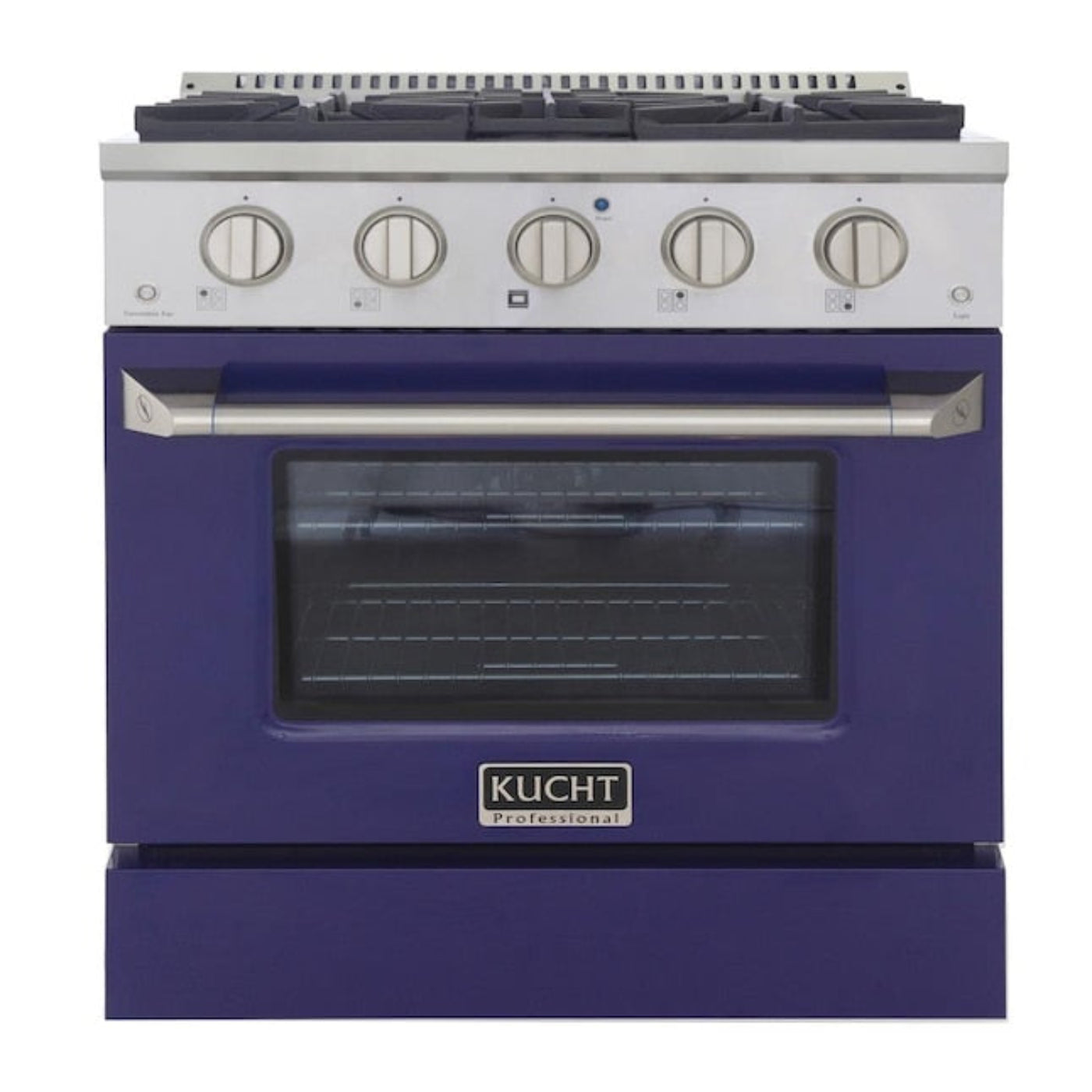 Kucht Professional 30 in. 4.2 cu ft. Propane Gas Range with Blue Door and Silver Knobs, KNG301/LP-B - KNG301/LP-B