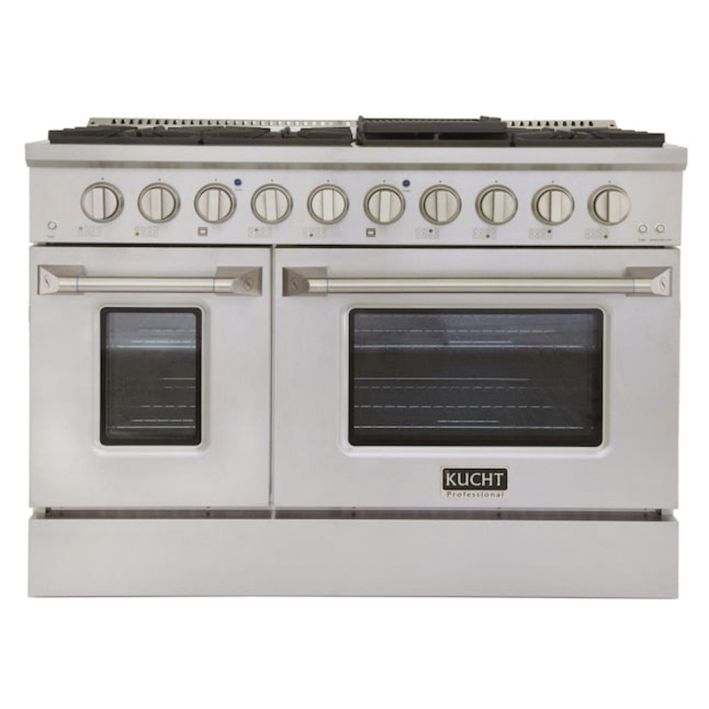 Kucht Professional 48 in. 6.7 cu ft. Natural Gas Range with Silver Knobs -  KNG481-S