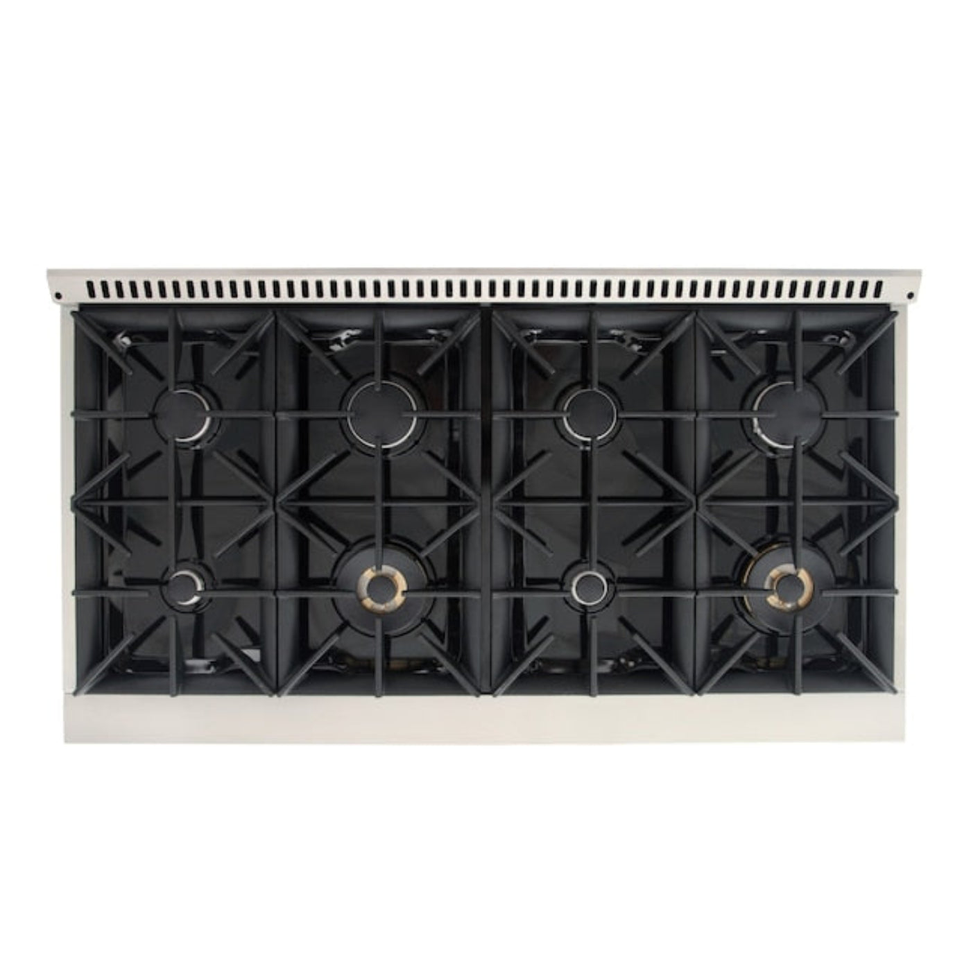 Kucht 48" Pro-Style Propane Gas Dual Fuel Range in Black with Gold Accents, KDF482/LP-K-GOLD - KDF482/LP-K-GOLD