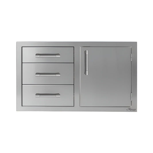 Alfresco 42- Inch Door Drawer Combo - Axe-Ddc-L-42sc