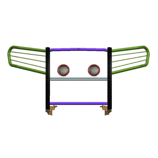 Black Horse 17H151402MA-PLFR Grille Guard Kit - BLK7H151402FR