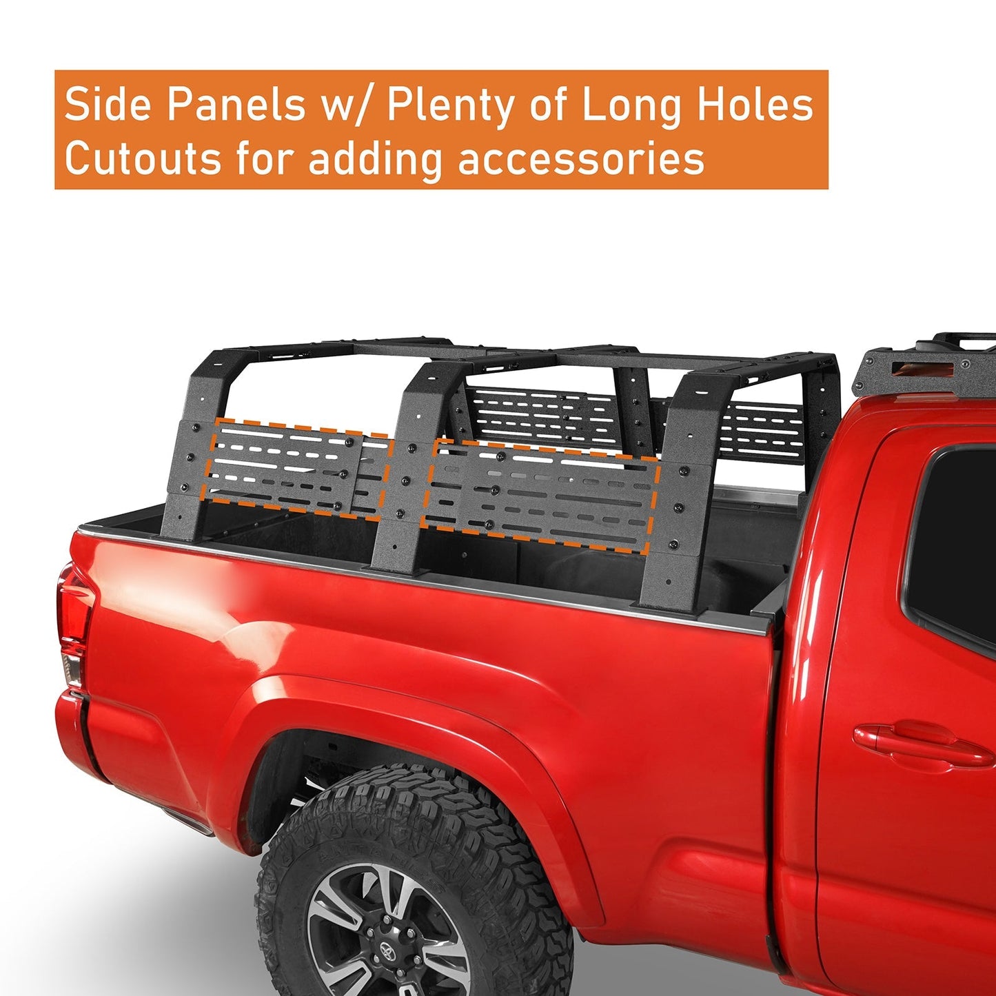 18.8" High Overland Bed Rack Fits Toyota Tacoma & Tundra 6' Bed - Hooke Road - HE.9905-S