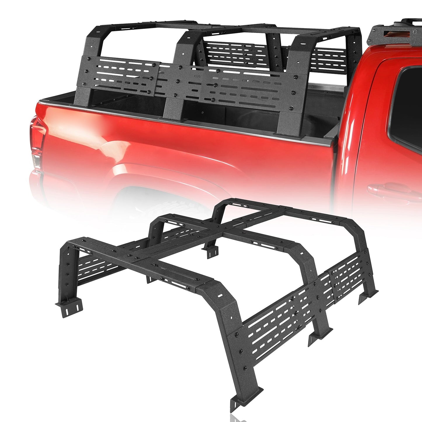 18.8" High Overland Bed Rack Fits Toyota Tacoma & Tundra 6' Bed - Hooke Road - HE.9905-S