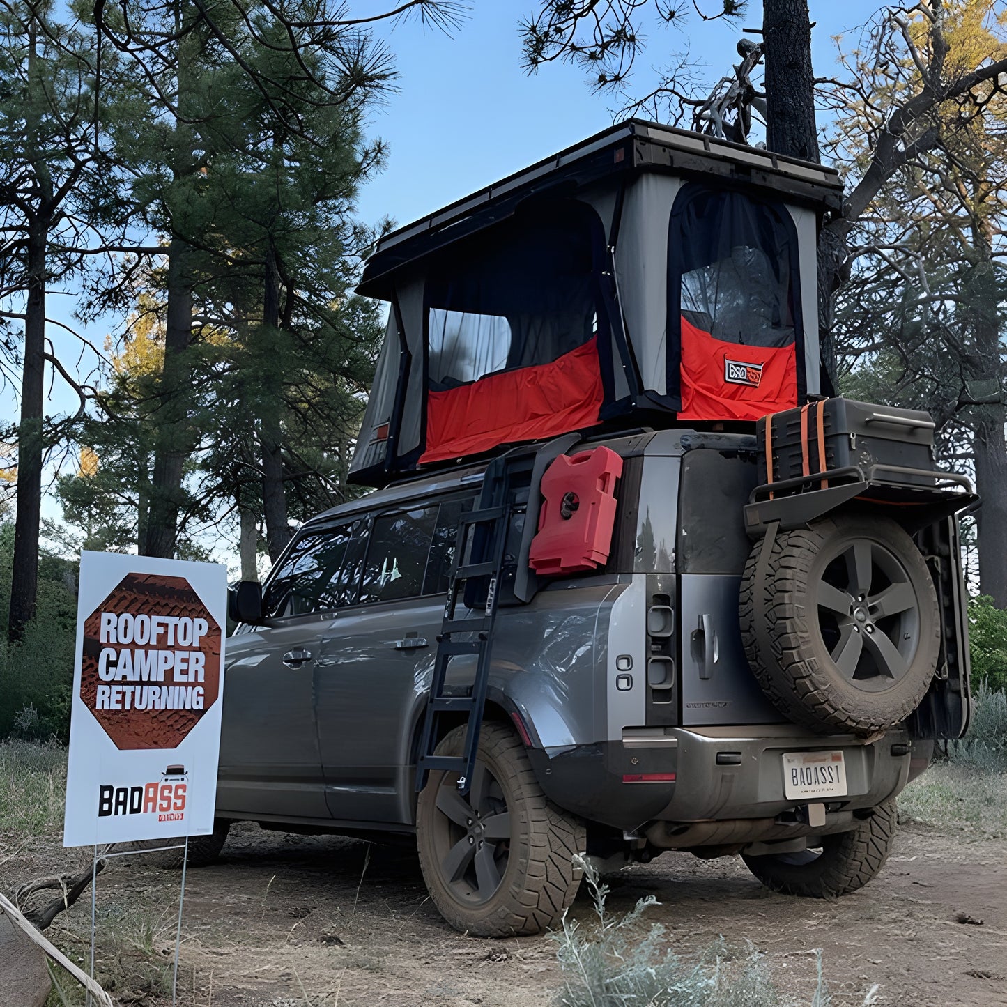 BadAss Tents Land Rover 2020-22 Defender 110 Convoy Rooftop Tent - Preassembled - 1801-0104A