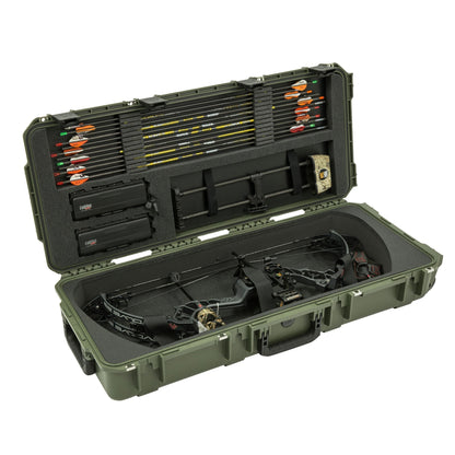 SKB Cases 3614 Hard Plastic Exterior Parallel Limb Bow Crossbow Case, Green - 189868
