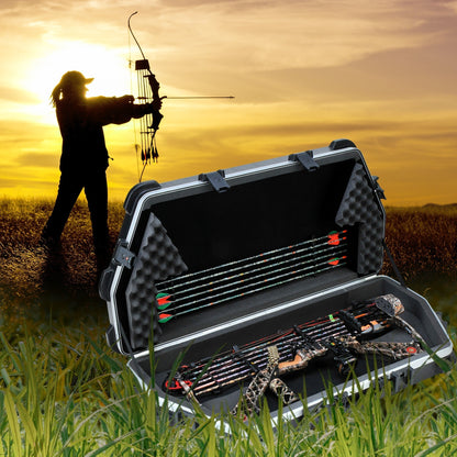 SKB Cases 4119 Hard Exterior Waterproof ATA Single Parallel Limb Bow Case, Black - 189870