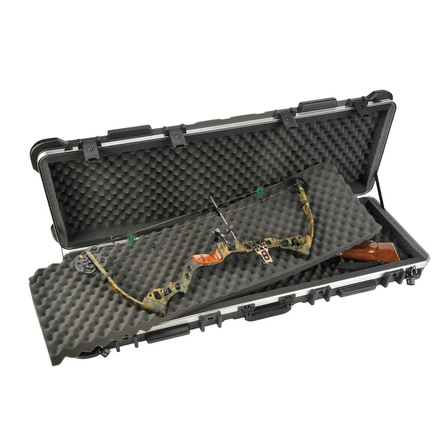 SKB Cases 2SKB-5014 Hard Exterior Waterproof ATA 50-Inch Double Bow Case, Black - 189871