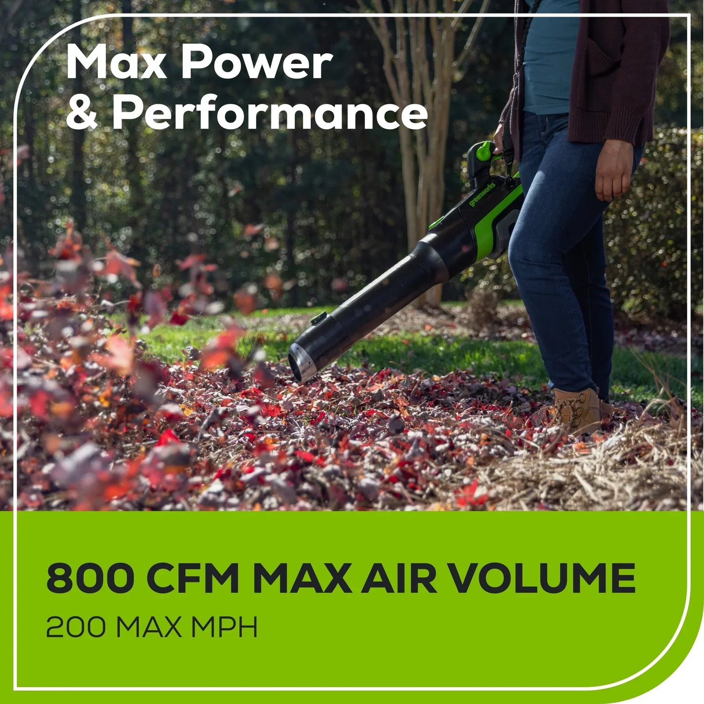 Greenworks 80V 800 CFM Brushless Leaf Blower w/ 2.5Ah Battery & Charger - 2436602
