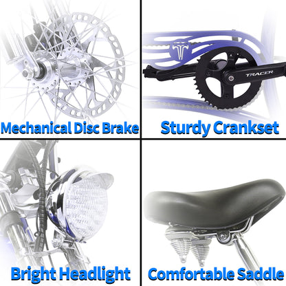 Tracer 500W Twenty5 GT Chopper Cruiser Electric Bike