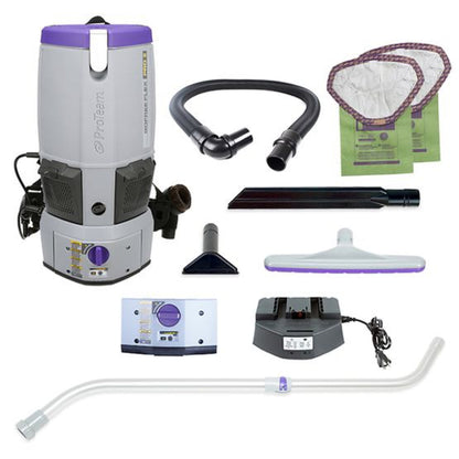 ProTeam GoFree Flex Pro II Cordless Backpack Vacuum, 6QT, 17.5lbs, Tool Kit - 107650