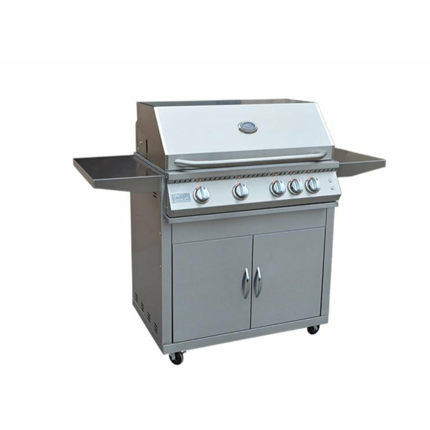 KOKOMO Professional 4 Burner 32 Inch Cart Model BBQ Grill With Lights & Locking Casters - KO-BAK4BG-PRO+KO-BAK4BG-C