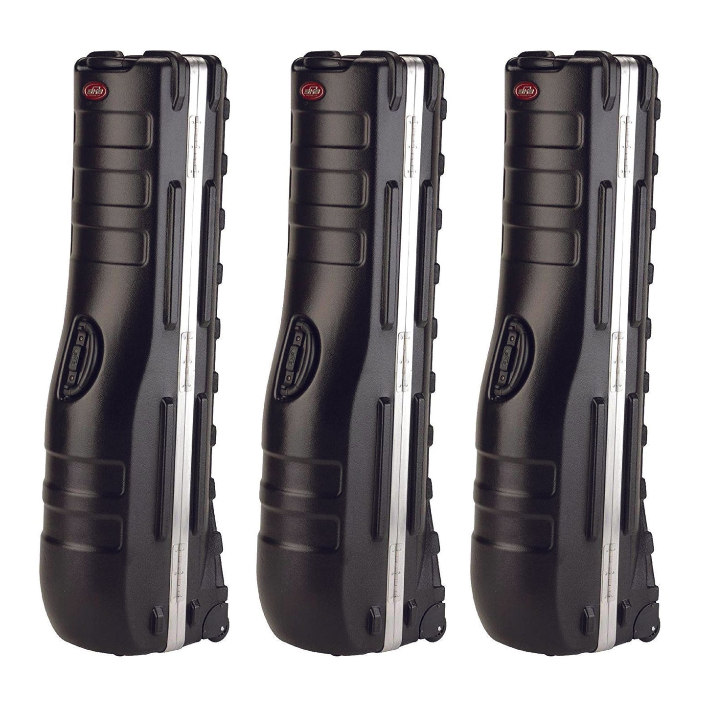 SKB Cases ATA Deluxe Hard Plastic Storage Wheeled Golf Bag Travel Case (3 Pack) - 174522