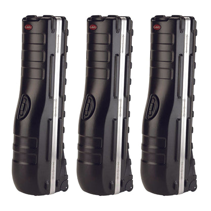 SKB Cases ATA Deluxe Hard Plastic Storage Wheeled Golf Bag Travel Case (3 Pack) - 174522
