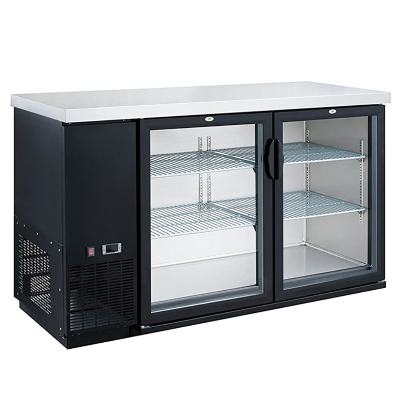 Chef AAA - Commercial 2 Swing Door Back Bar and Beer Beverage Cooler 15.24 cu.ft. - TBB60-H2