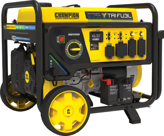 Champion 201438 10000W/12500W Generator Tri-Fuel Gas Propane Natural Gas CO Shield 50 Amp Electric Start New
