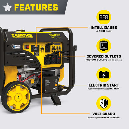 Champion 201494 9200W/11500W Generator 50 Amp Gas Electric Start CO Shield New