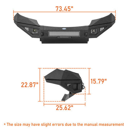 15-20 Chevy Colorado Front Bumper w/Skid Plate(Excluding ZR2 Models) - Hooke Road - HE.9114-S