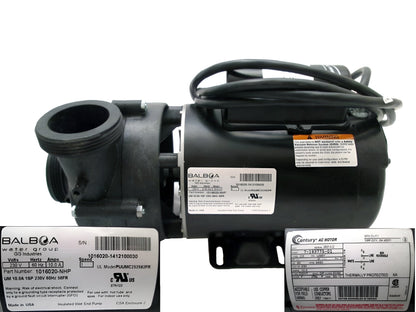 MASTER SPAS PUMP, 3HP 1SP WOW 12 O'CLOCK -  X320539