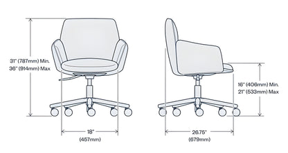 Poppy Guest Chair with Sled Base - BP01252
