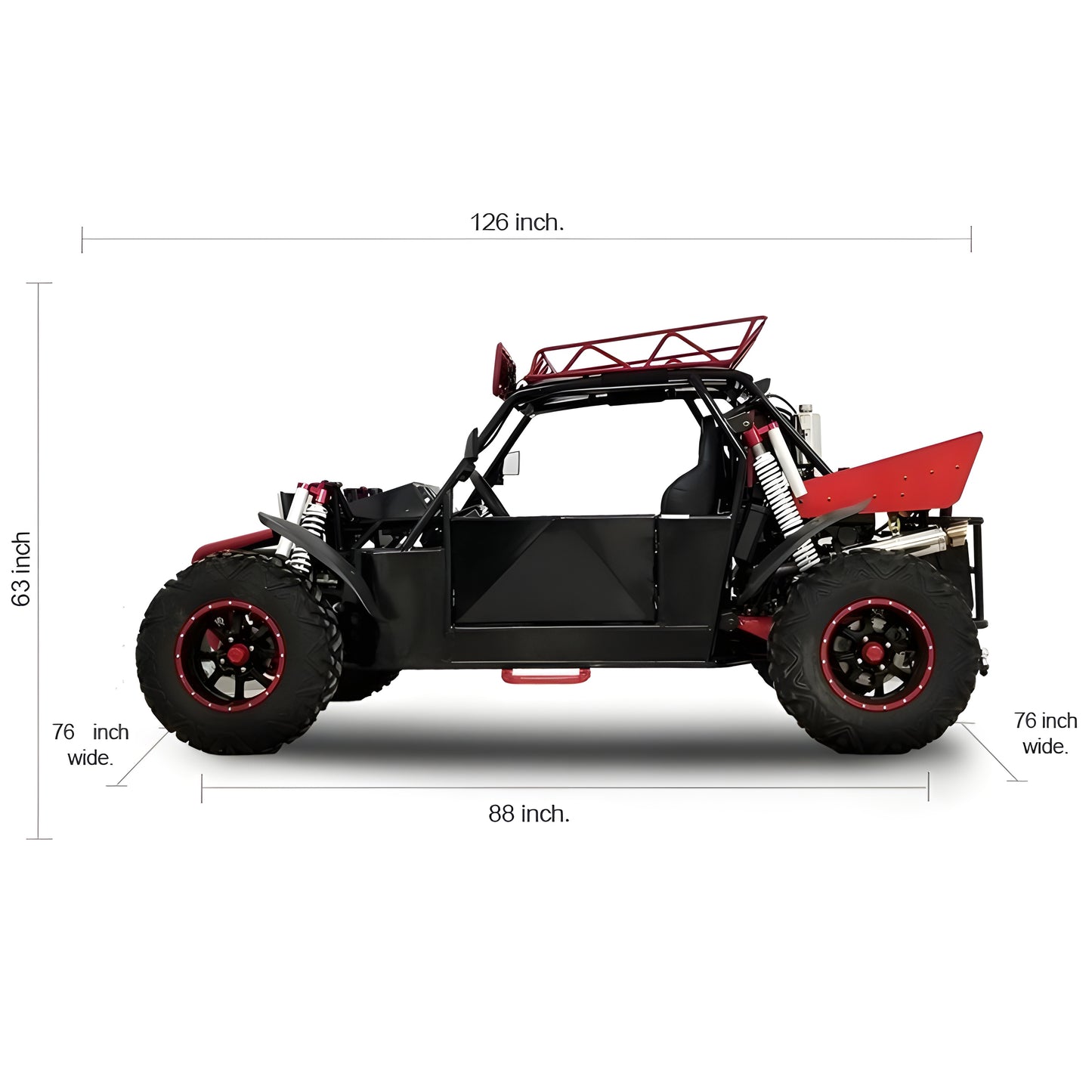 2024 BMS Motor Sniper T-1000 2S 2 Seater Side by Side Dune Buggy Go-Kart