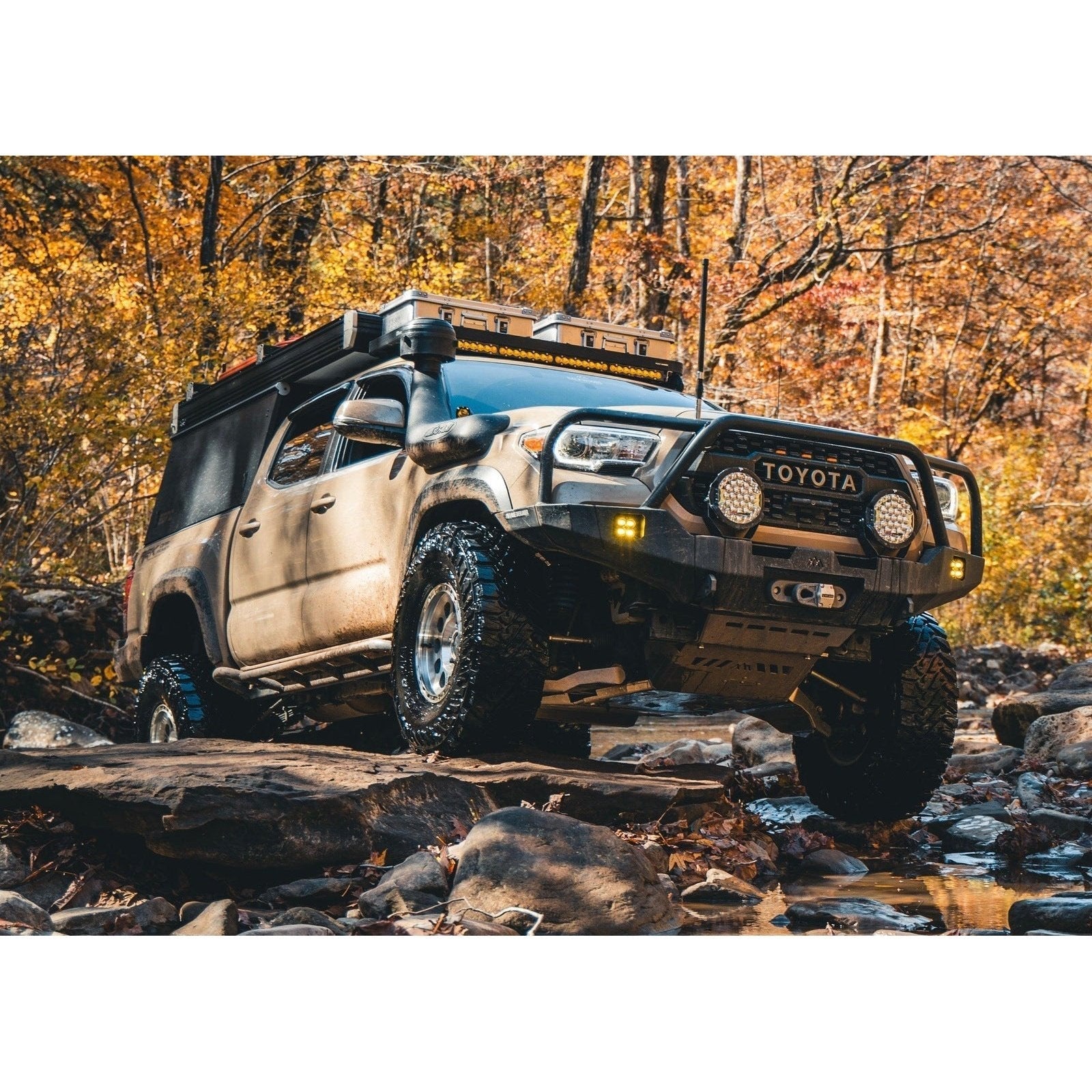 Backwoods Adventure Mods Toyota Tacoma 3rd Gen 2016+ Hi-Lite Overland Front Bumper Bull Bar