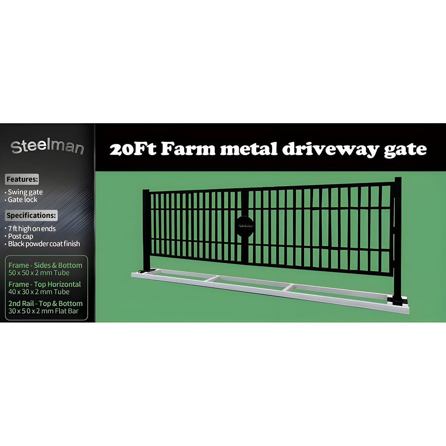 Chery Industrial 20ft Farm Metal Driveway Gate - IF000055