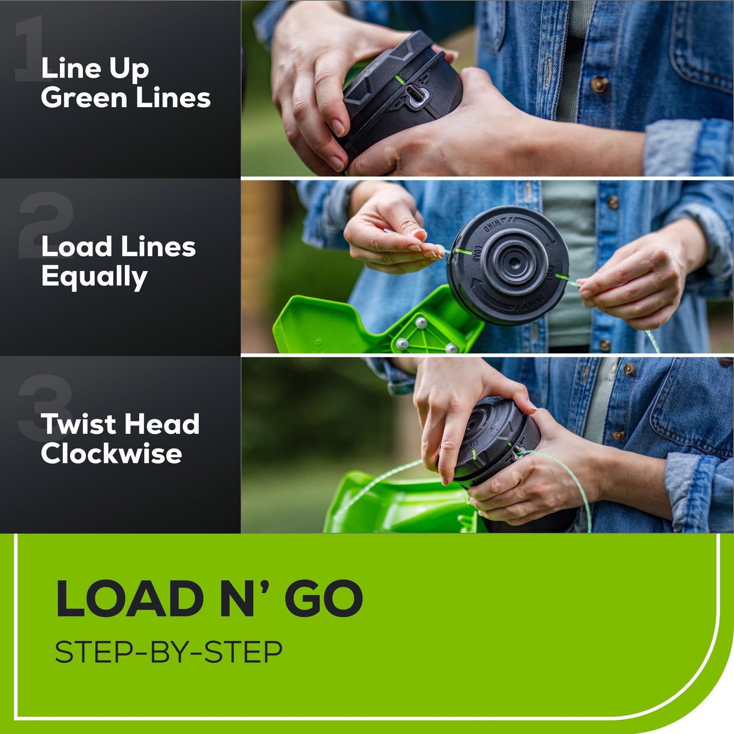 Greenworks 80V 17" Brushless String Trimmer Shoulder Strap, Precut  Line included w/ 2.0Ah Battery & Charger - 2136602