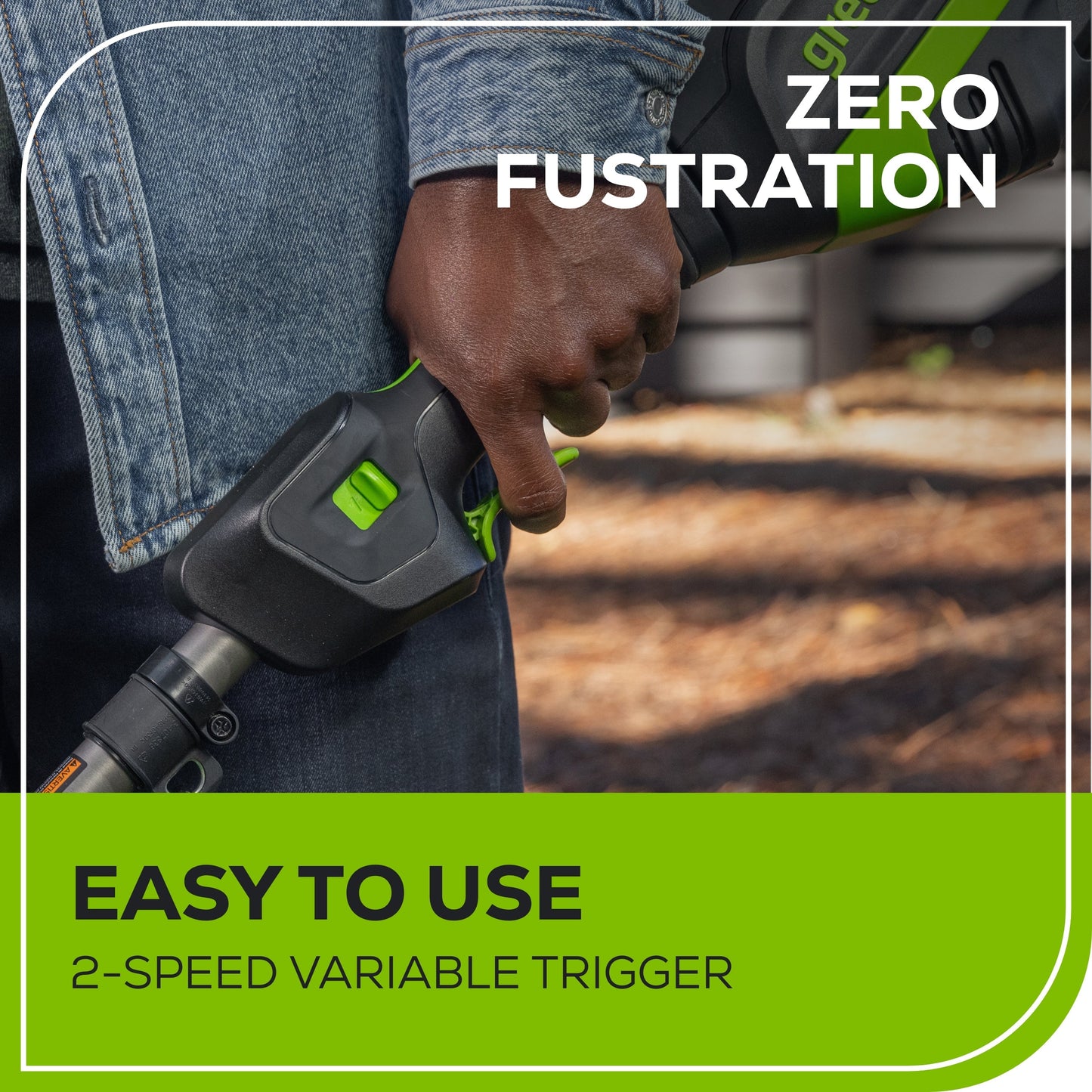 Greenworks 80V 17" Brushless String Trimmer Shoulder Strap, Precut  Line included w/ 2.0Ah Battery & Charger - 2136602