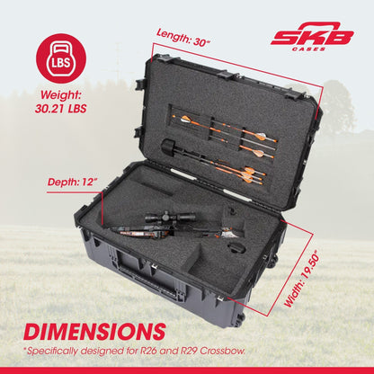SKB iSeries Ravin R26 and R29 Heavy Duty Military Grade Crossbow Case, Black - 213978