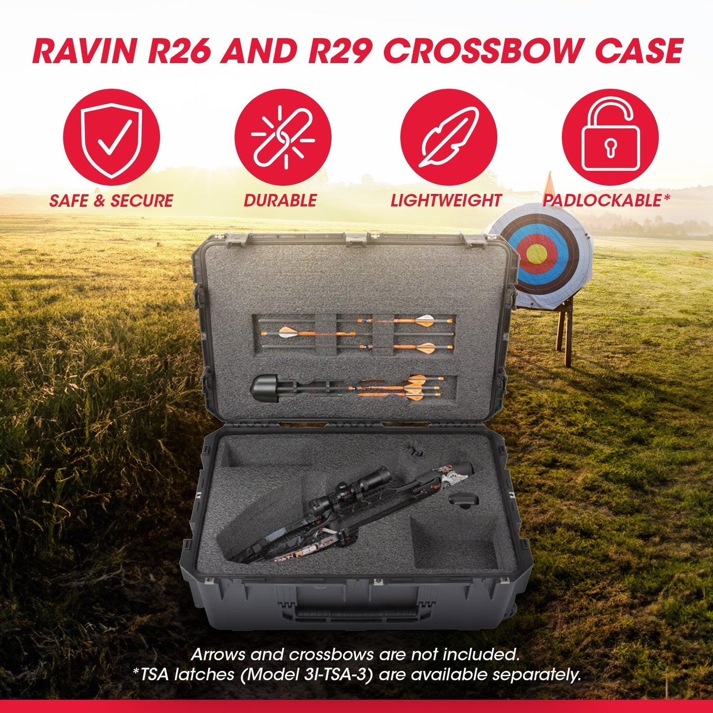 SKB iSeries Ravin R26 and R29 Heavy Duty Military Grade Crossbow Case, Black - 213978