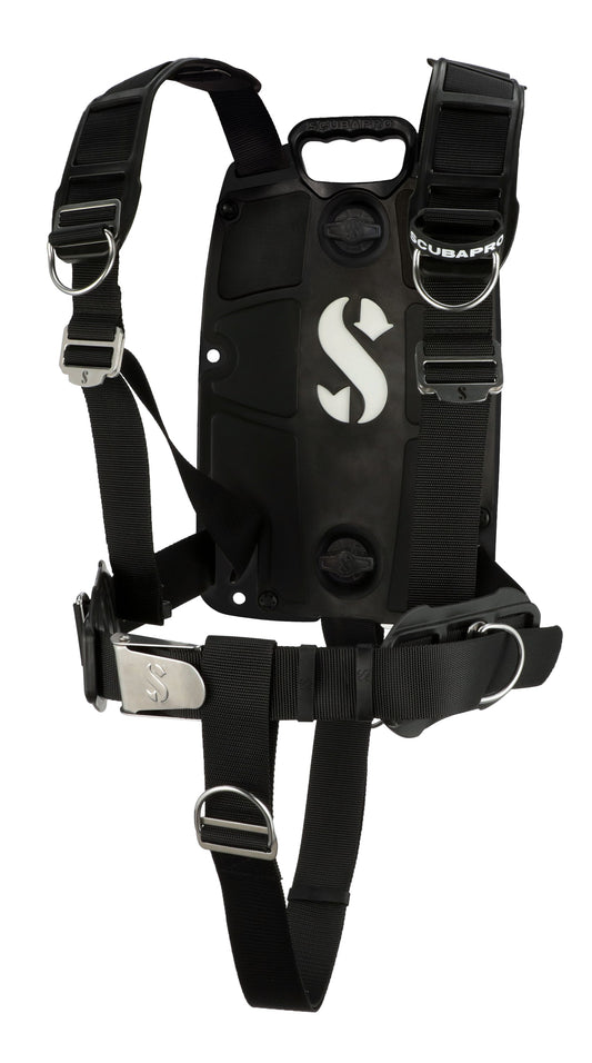 ScubaPro S-TEK Pro Back Plate / Wing Harness System for Single or Twin Tank Diving - BCD402 30LB