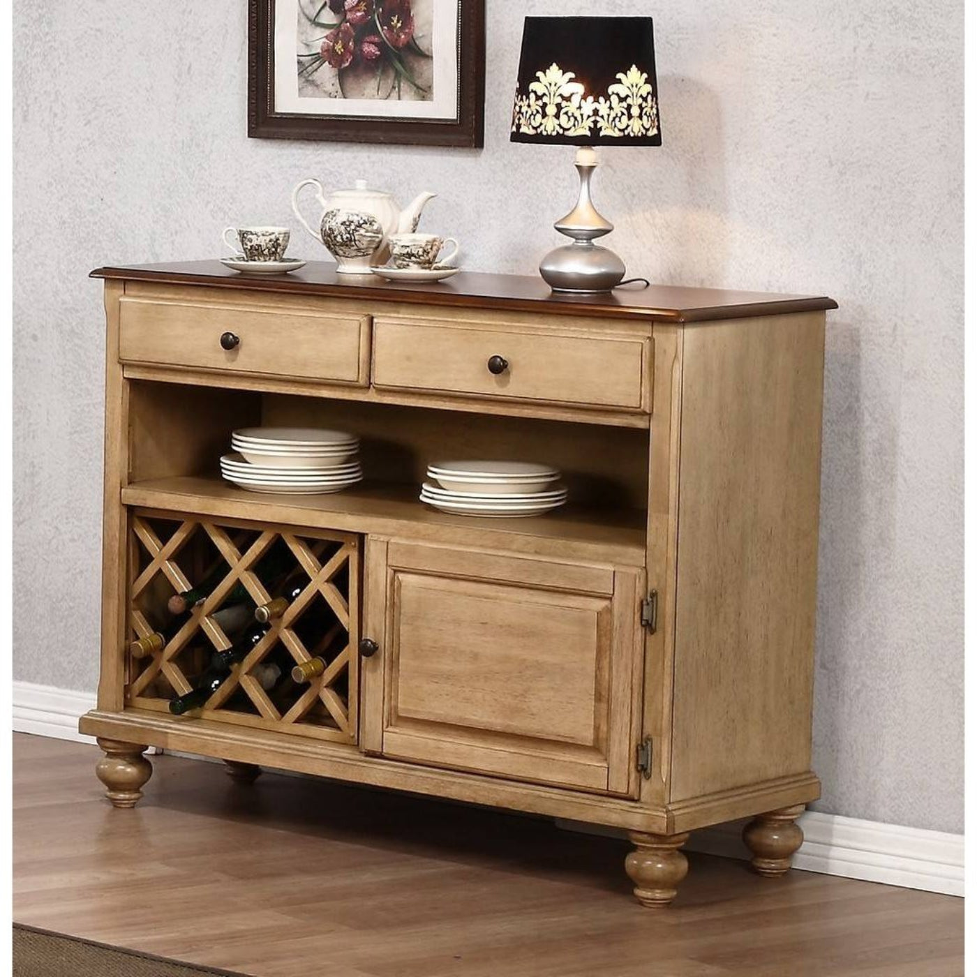 Sunset Trading Brook Buffet Server | Wine Storage -  DLU-BR-SER-PW